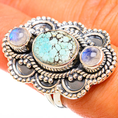Tibetan Turquoise Rings handcrafted by Ana Silver Co - RING121799