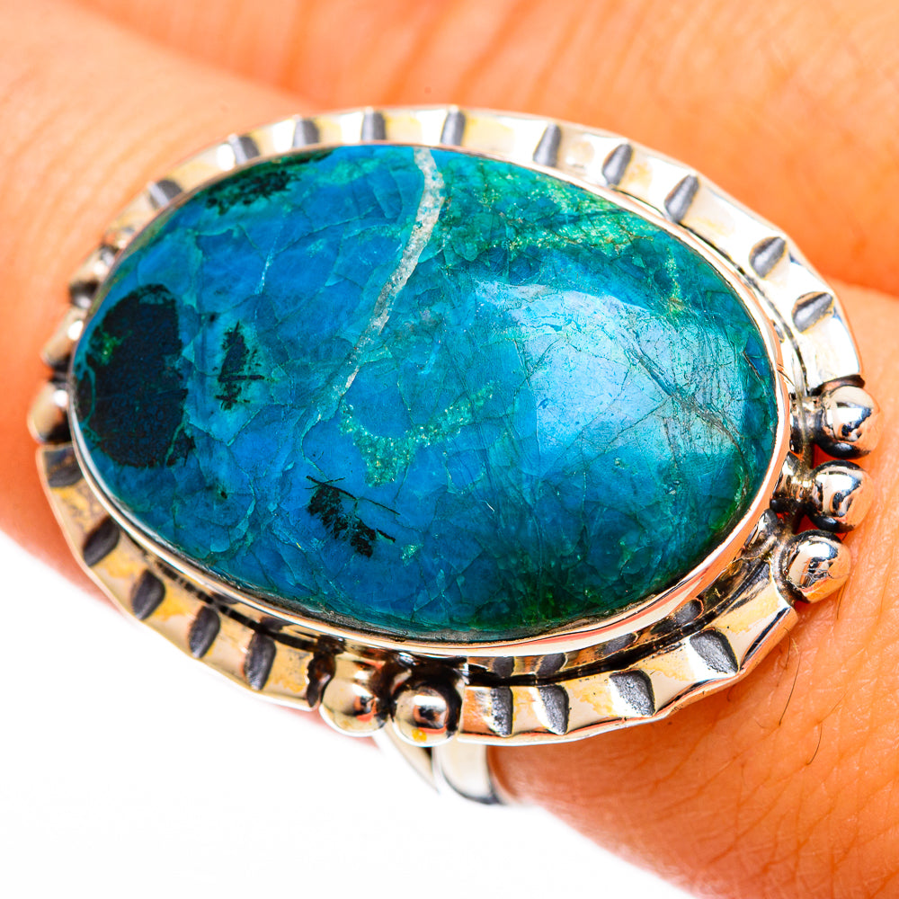 Chrysocolla Rings handcrafted by Ana Silver Co - RING121804