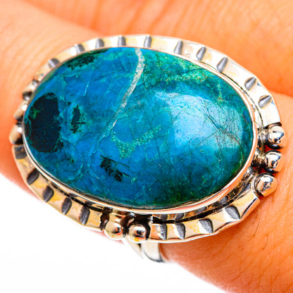 Chrysocolla Rings handcrafted by Ana Silver Co - RING121804