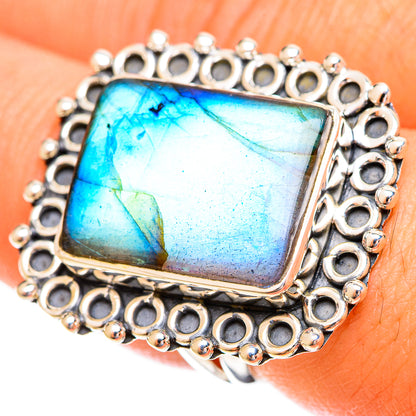 Labradorite Rings handcrafted by Ana Silver Co - RING121805