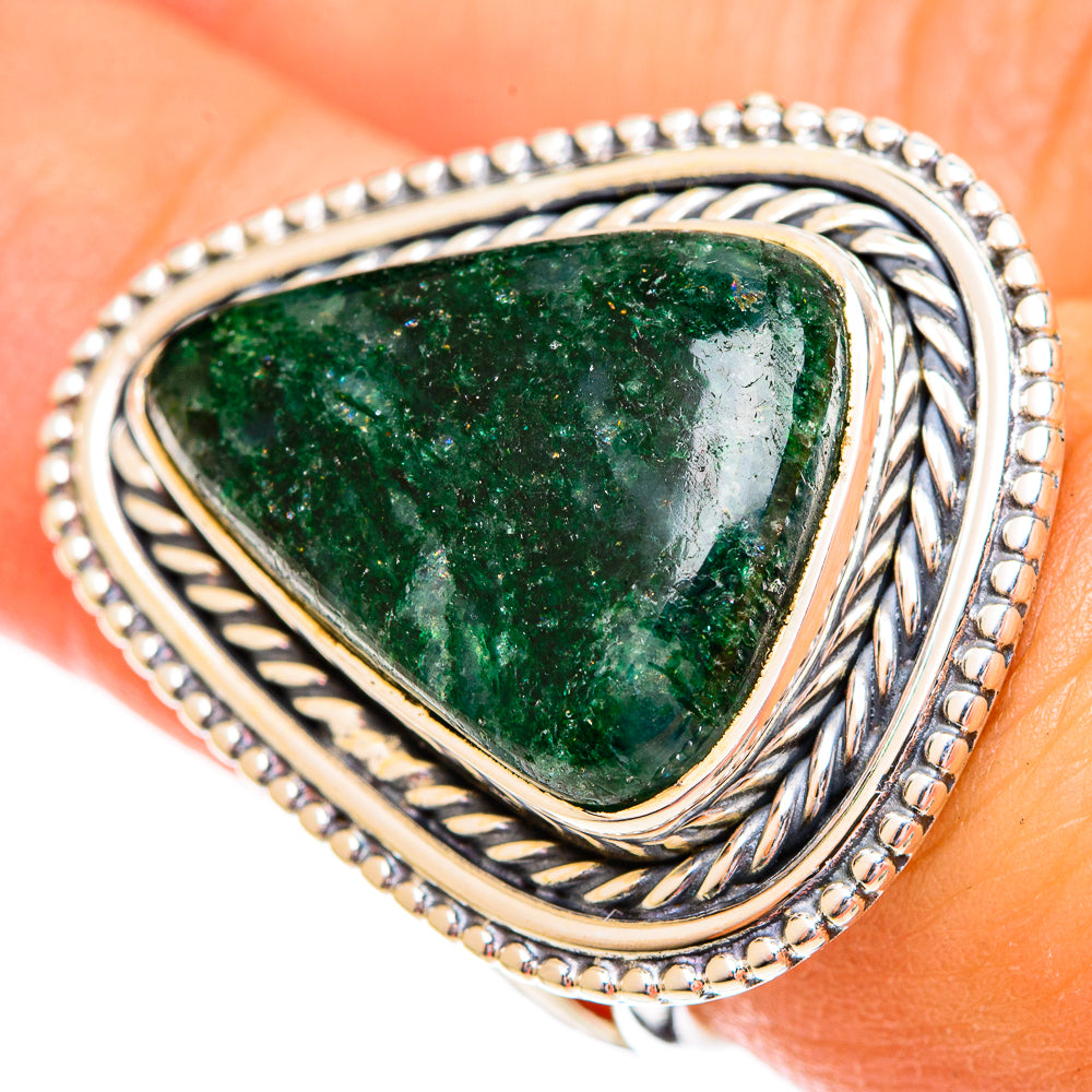 Green Aventurine Rings handcrafted by Ana Silver Co - RING121811