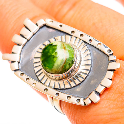 Australian Green Opal Rings handcrafted by Ana Silver Co - RING121812