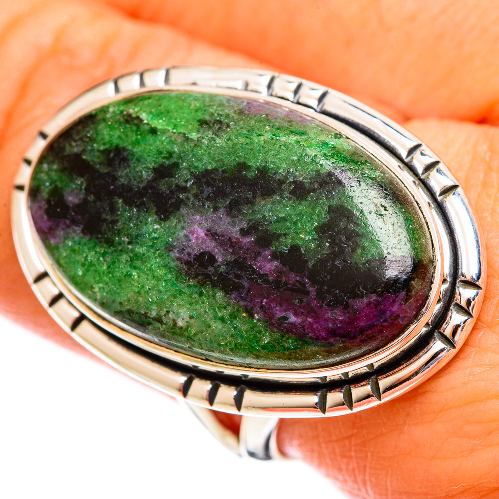 Ruby Zoisite Rings handcrafted by Ana Silver Co - RING121820