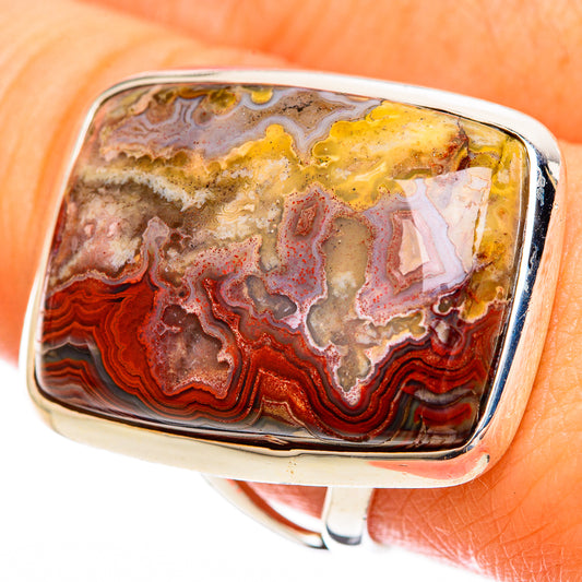 Crazy Lace Agate Rings handcrafted by Ana Silver Co - RING121823