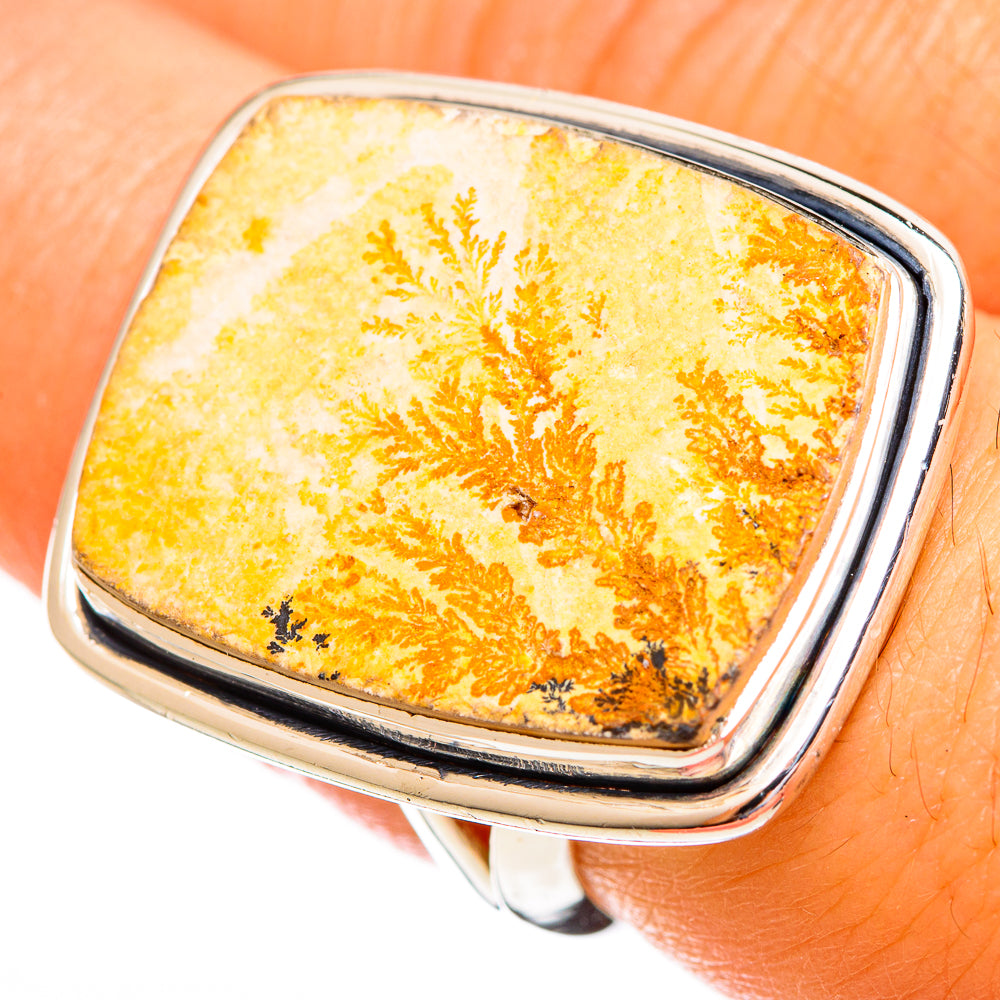 Germany Psilomelane Dendrite Rings handcrafted by Ana Silver Co - RING121824