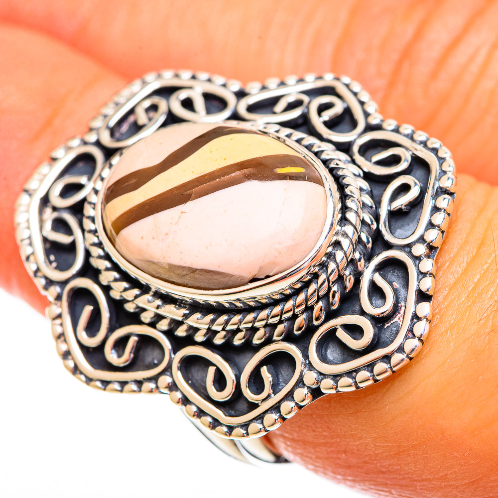 Brecciated Mookaite Rings handcrafted by Ana Silver Co - RING121826