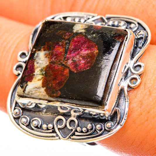 Russian Eudialyte Rings handcrafted by Ana Silver Co - RING121830