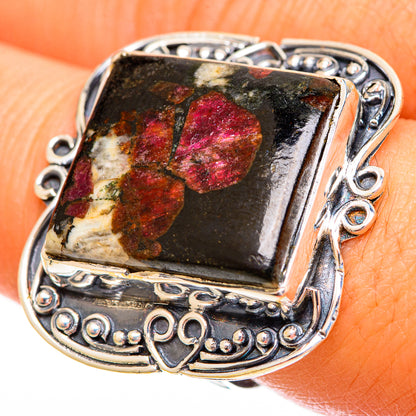 Russian Eudialyte Rings handcrafted by Ana Silver Co - RING121830