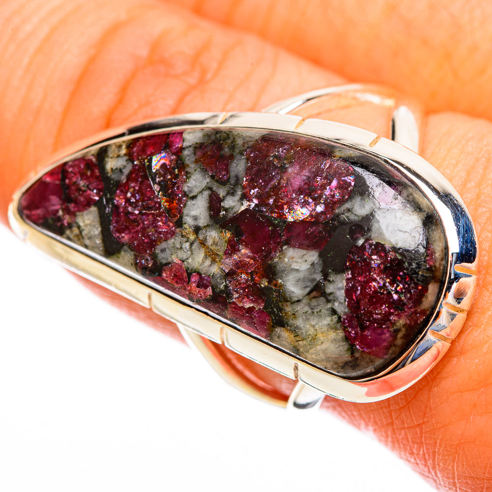 Russian Eudialyte Rings handcrafted by Ana Silver Co - RING121831