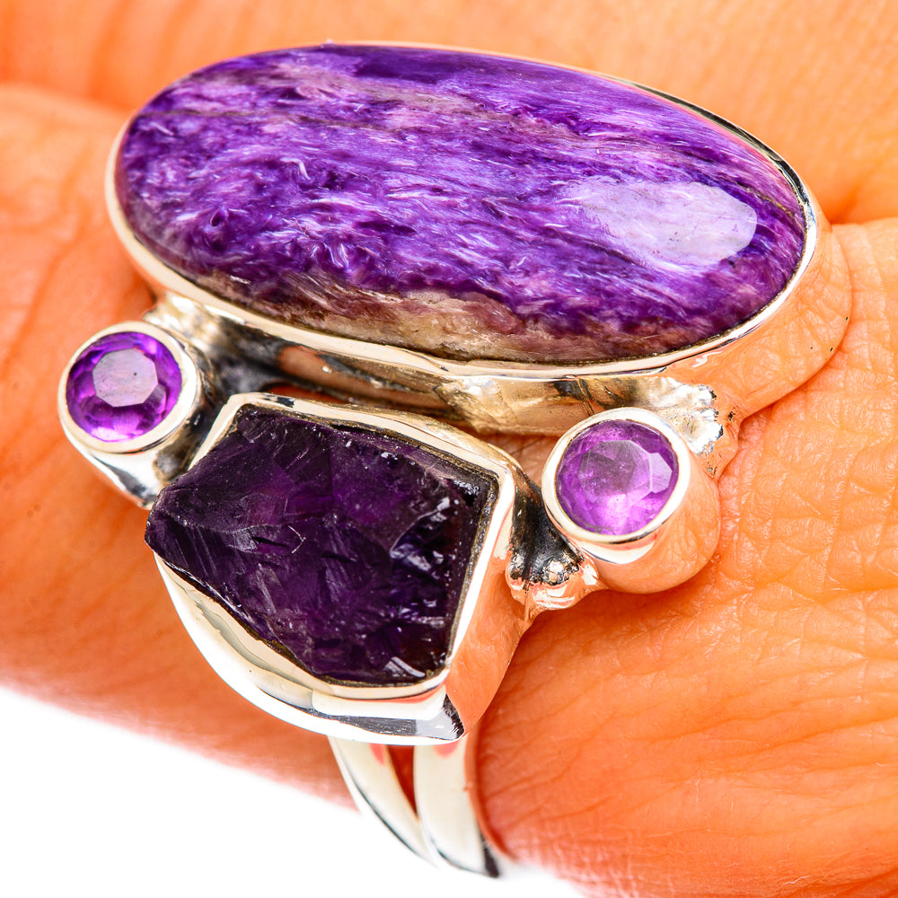 Charoite Rings handcrafted by Ana Silver Co - RING121833
