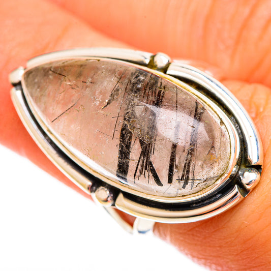 Tourmalinated Quartz Rings handcrafted by Ana Silver Co - RING121836