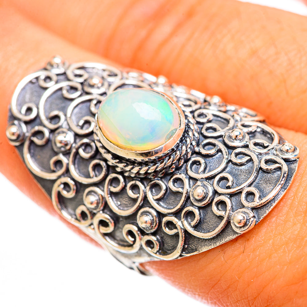 Ethiopian Opal Rings handcrafted by Ana Silver Co - RING121844