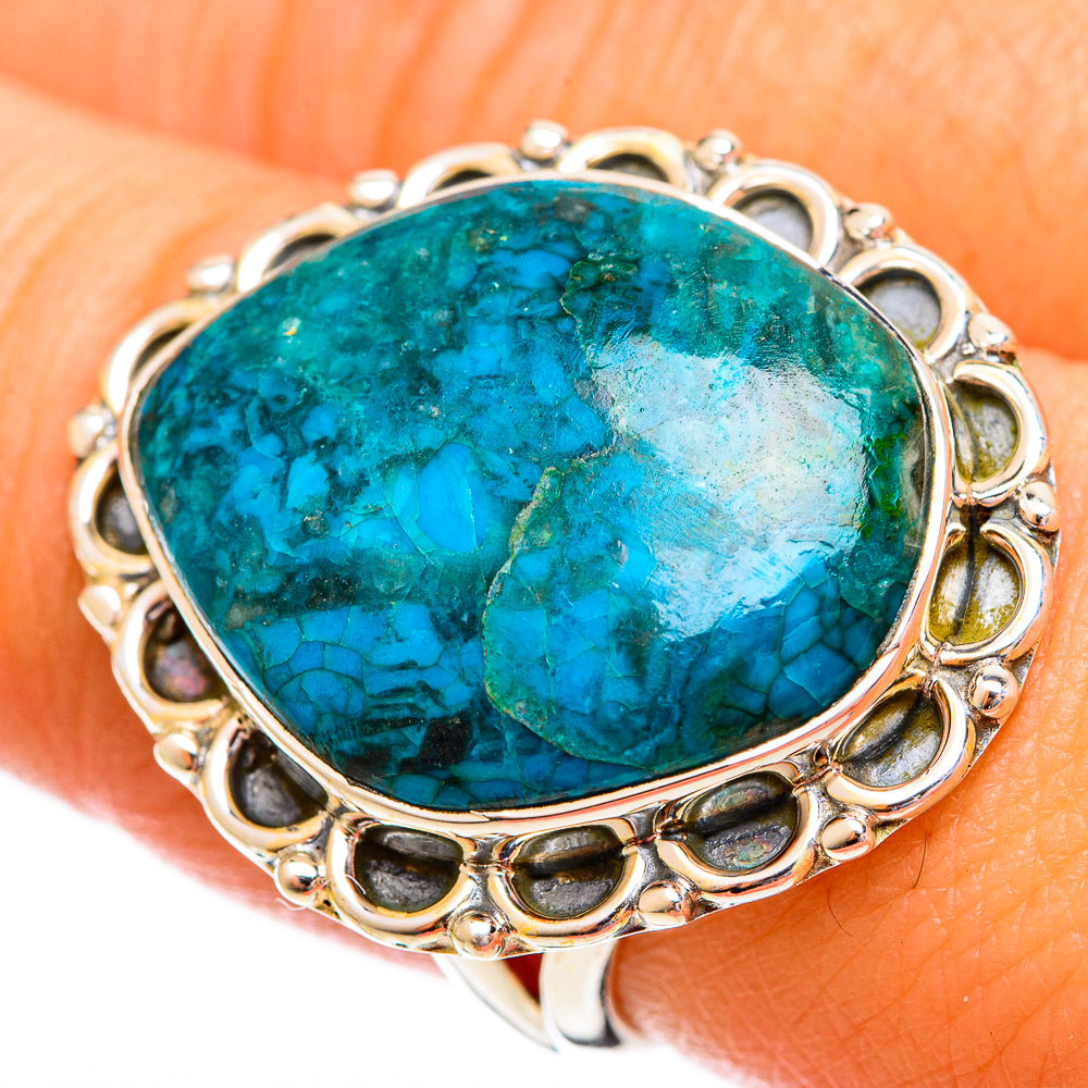 Chrysocolla Rings handcrafted by Ana Silver Co - RING121850
