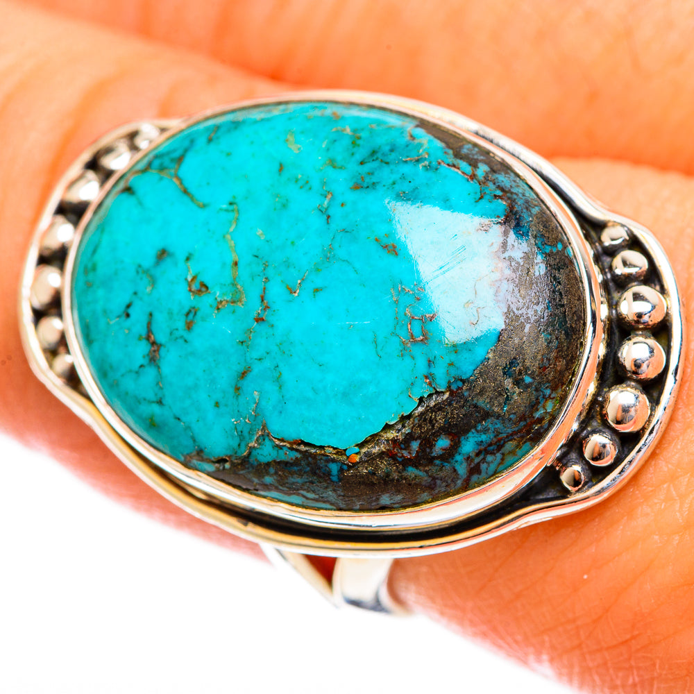 Tibetan Turquoise Rings handcrafted by Ana Silver Co - RING121852