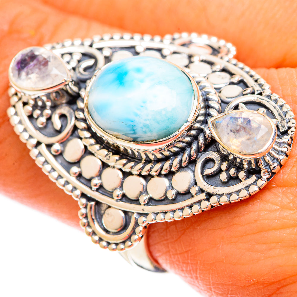 Larimar Rings handcrafted by Ana Silver Co - RING121854