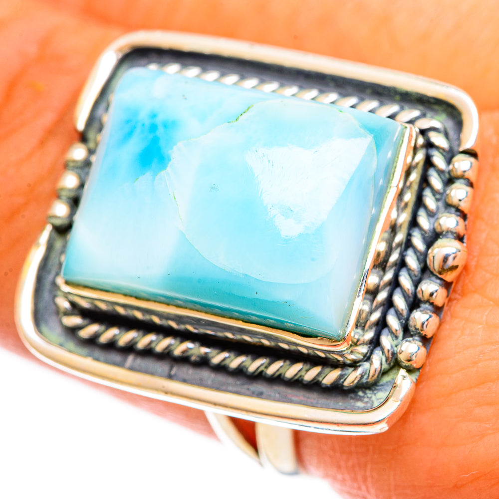 Larimar Rings handcrafted by Ana Silver Co - RING121862