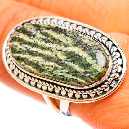 Green Swiss Opal Rings handcrafted by Ana Silver Co - RING121867