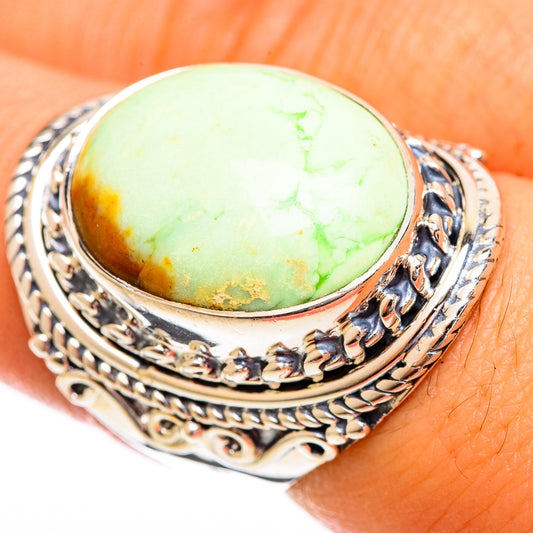 Lemon Chrysoprase Rings handcrafted by Ana Silver Co - RING121870