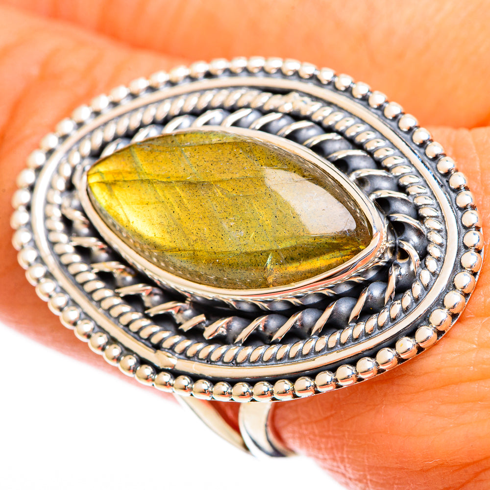 Labradorite Rings handcrafted by Ana Silver Co - RING121874