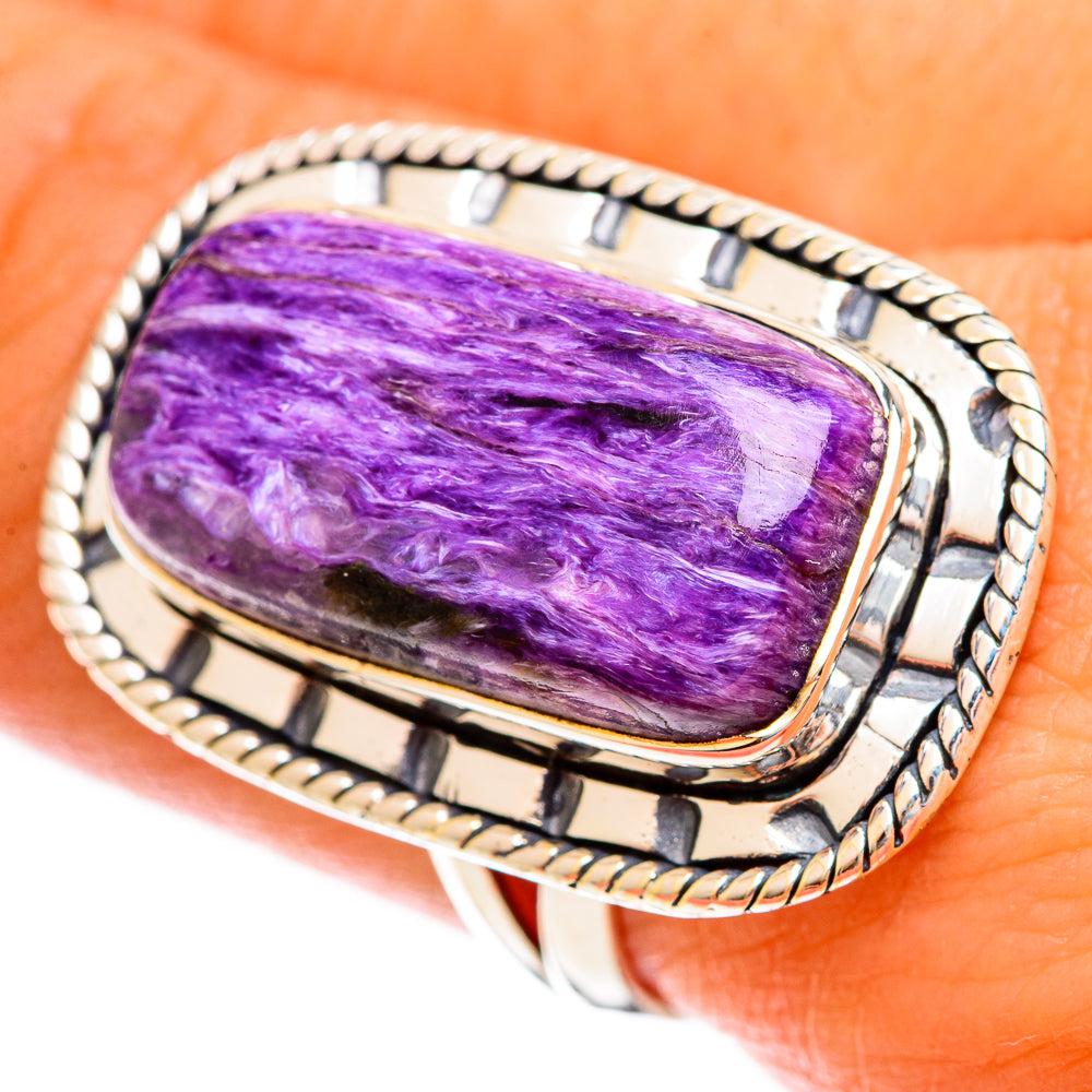 Charoite Rings handcrafted by Ana Silver Co - RING121883