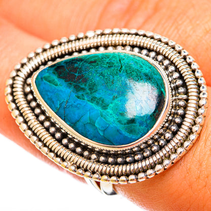 Chrysocolla Rings handcrafted by Ana Silver Co - RING121896