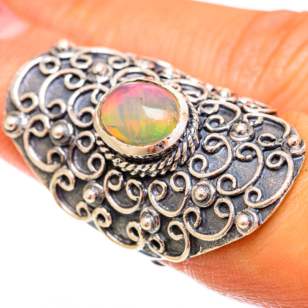 Ethiopian Opal Rings handcrafted by Ana Silver Co - RING121899