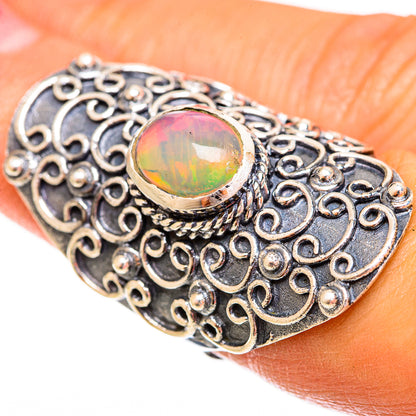 Ethiopian Opal Rings handcrafted by Ana Silver Co - RING121899
