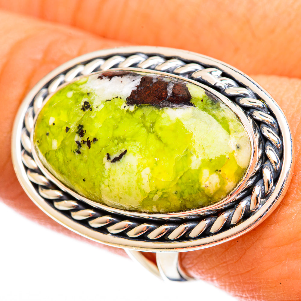 Lizardite Rings handcrafted by Ana Silver Co - RING121902