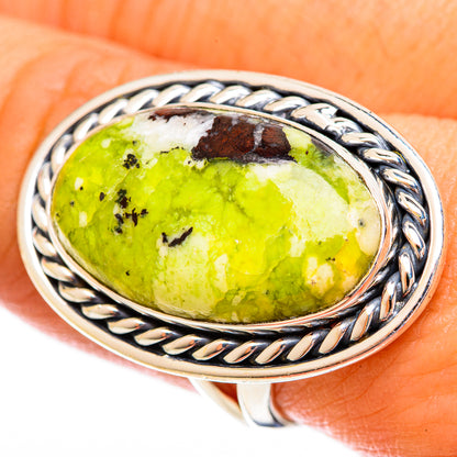 Lizardite Rings handcrafted by Ana Silver Co - RING121902