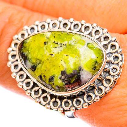 Lizardite Rings handcrafted by Ana Silver Co - RING121903
