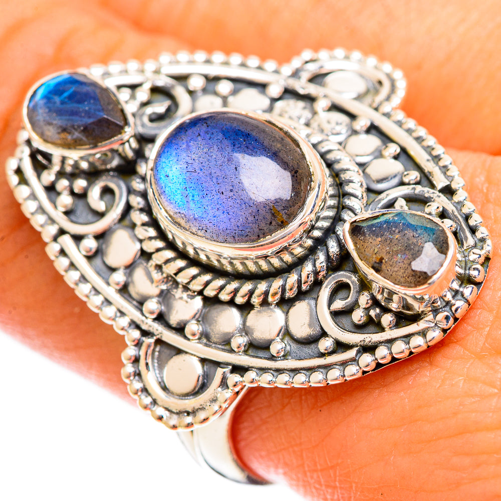 Labradorite Rings handcrafted by Ana Silver Co - RING121904