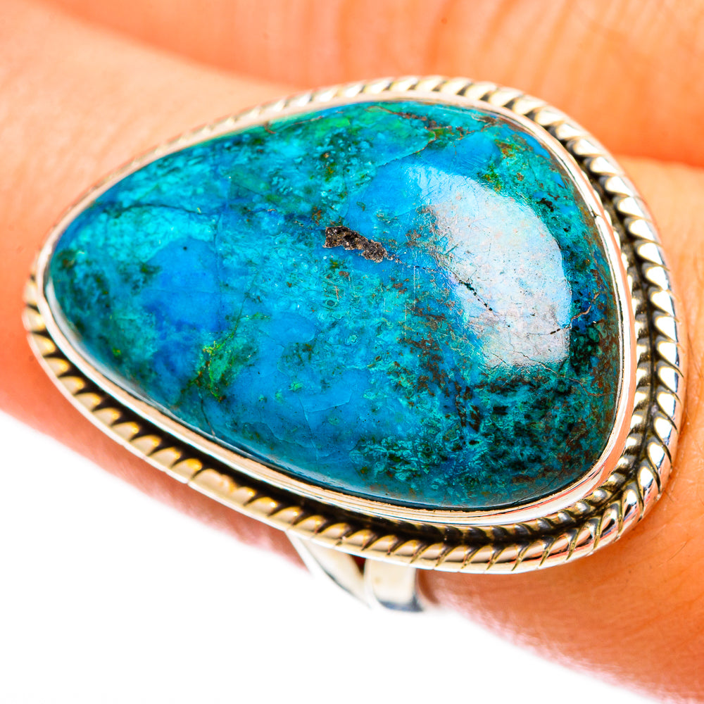 Chrysocolla Rings handcrafted by Ana Silver Co - RING121905