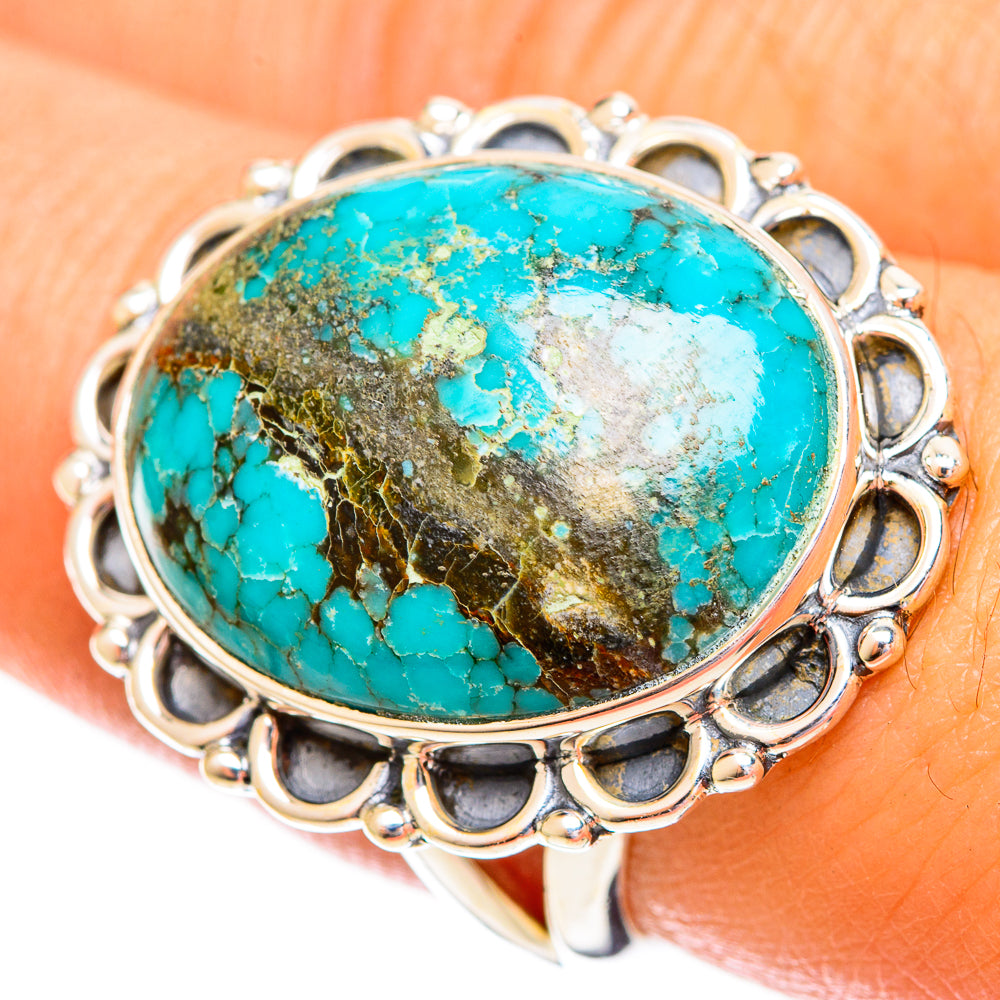 Tibetan Turquoise Rings handcrafted by Ana Silver Co - RING121909