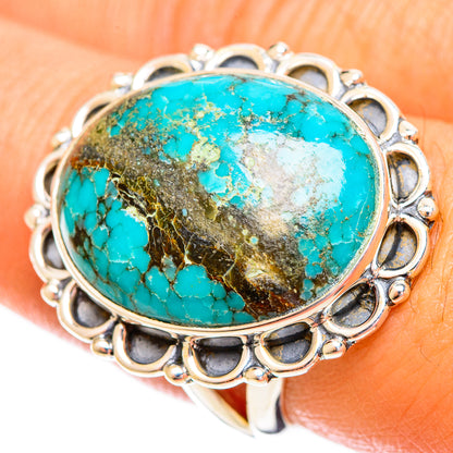 Tibetan Turquoise Rings handcrafted by Ana Silver Co - RING121909