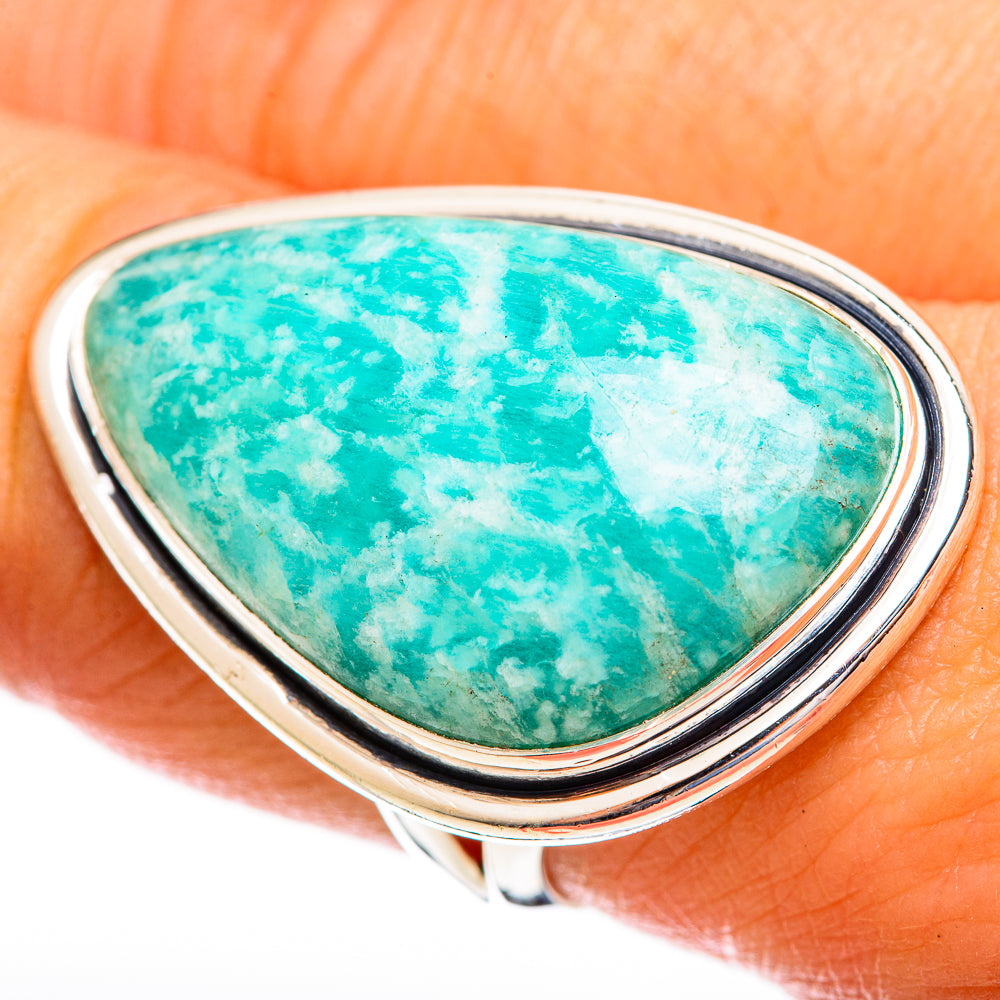 Amazonite Rings handcrafted by Ana Silver Co - RING121914
