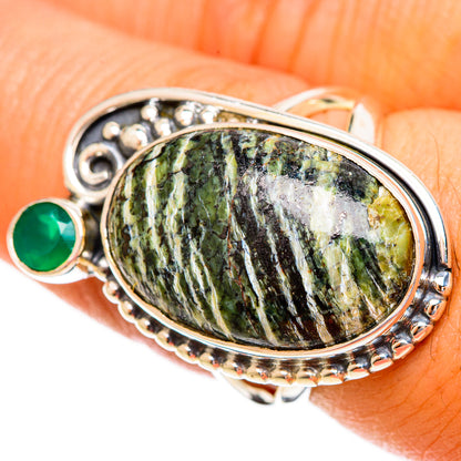 Green Swiss Opal Rings handcrafted by Ana Silver Co - RING121918