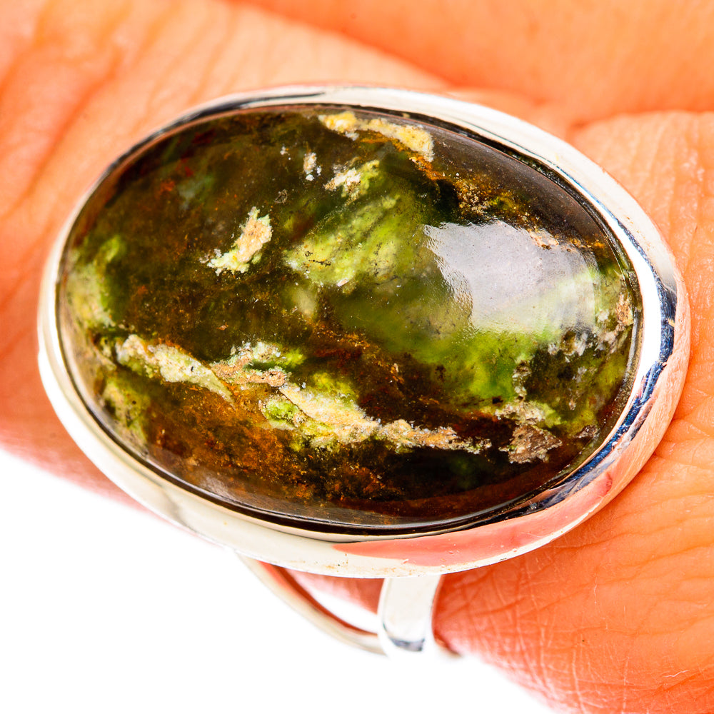 Australian Green Opal Rings handcrafted by Ana Silver Co - RING121921