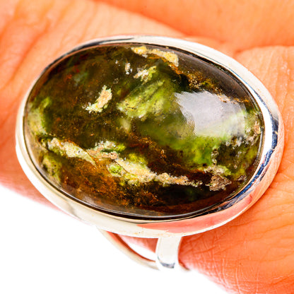 Australian Green Opal Rings handcrafted by Ana Silver Co - RING121921