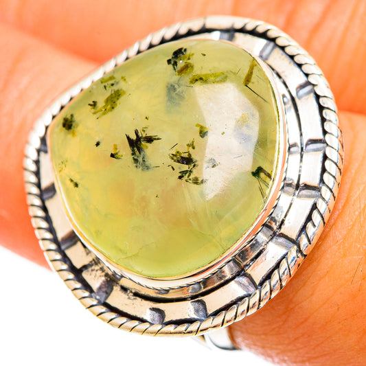 Prehnite Rings handcrafted by Ana Silver Co - RING121923