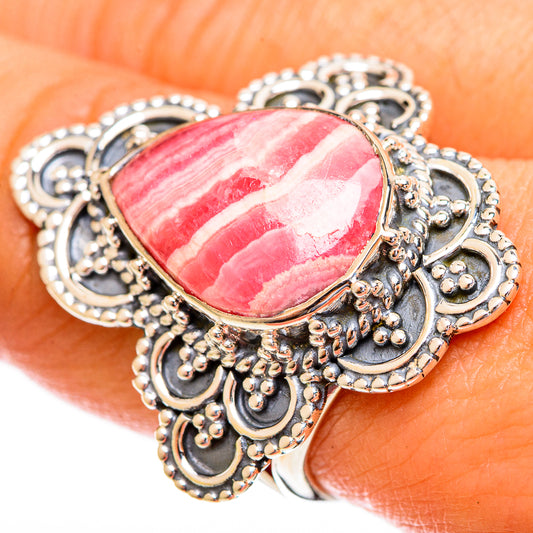 Rhodochrosite Rings handcrafted by Ana Silver Co - RING121928
