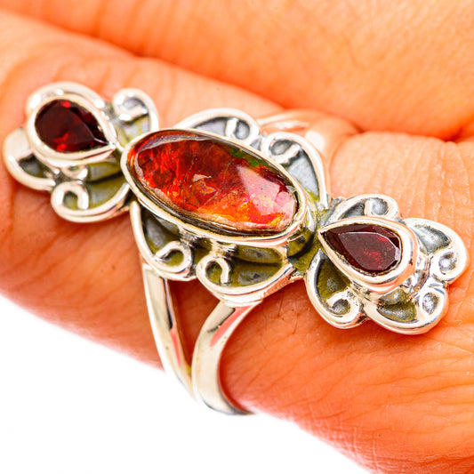Ammolite Rings handcrafted by Ana Silver Co - RING121930