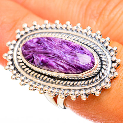Charoite Rings handcrafted by Ana Silver Co - RING121931