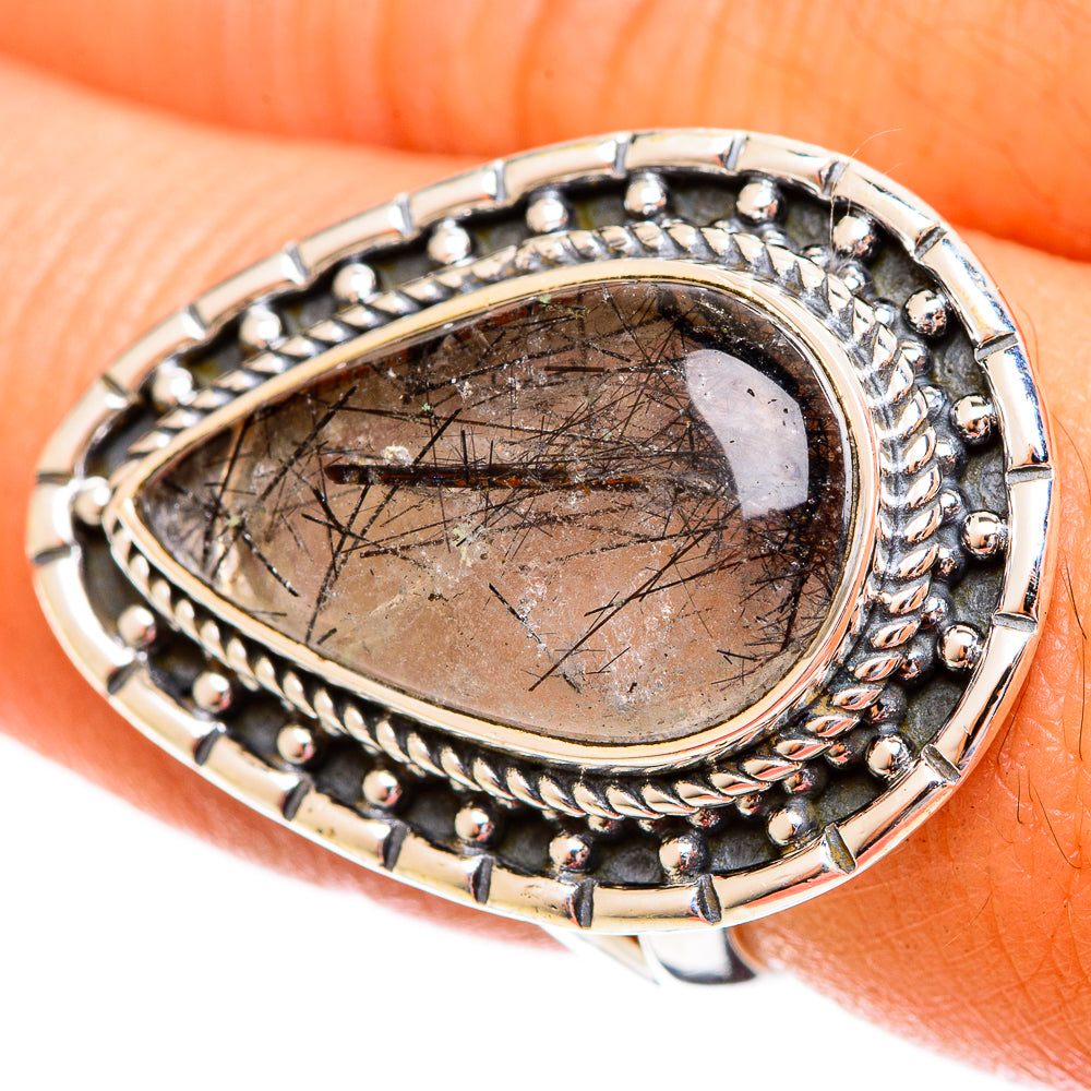 Tourmalinated Quartz Rings handcrafted by Ana Silver Co - RING121934