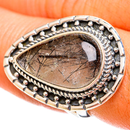 Tourmalinated Quartz Rings handcrafted by Ana Silver Co - RING121934