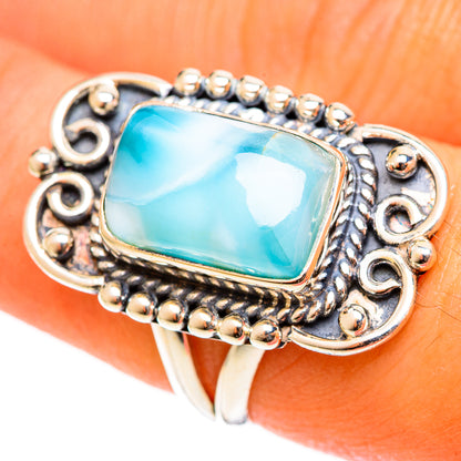 Larimar Rings handcrafted by Ana Silver Co - RING121939