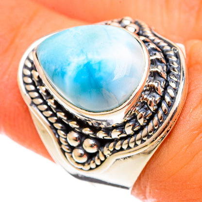 Larimar Rings handcrafted by Ana Silver Co - RING121945
