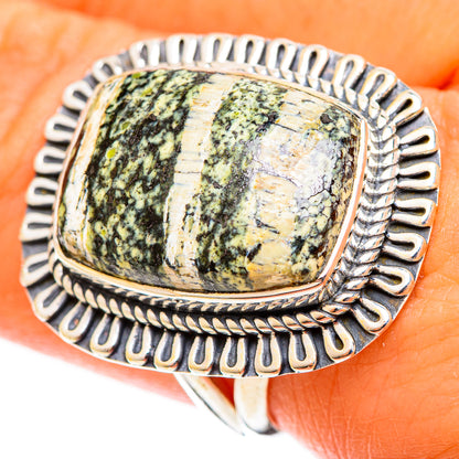 Green Swiss Opal Rings handcrafted by Ana Silver Co - RING121947