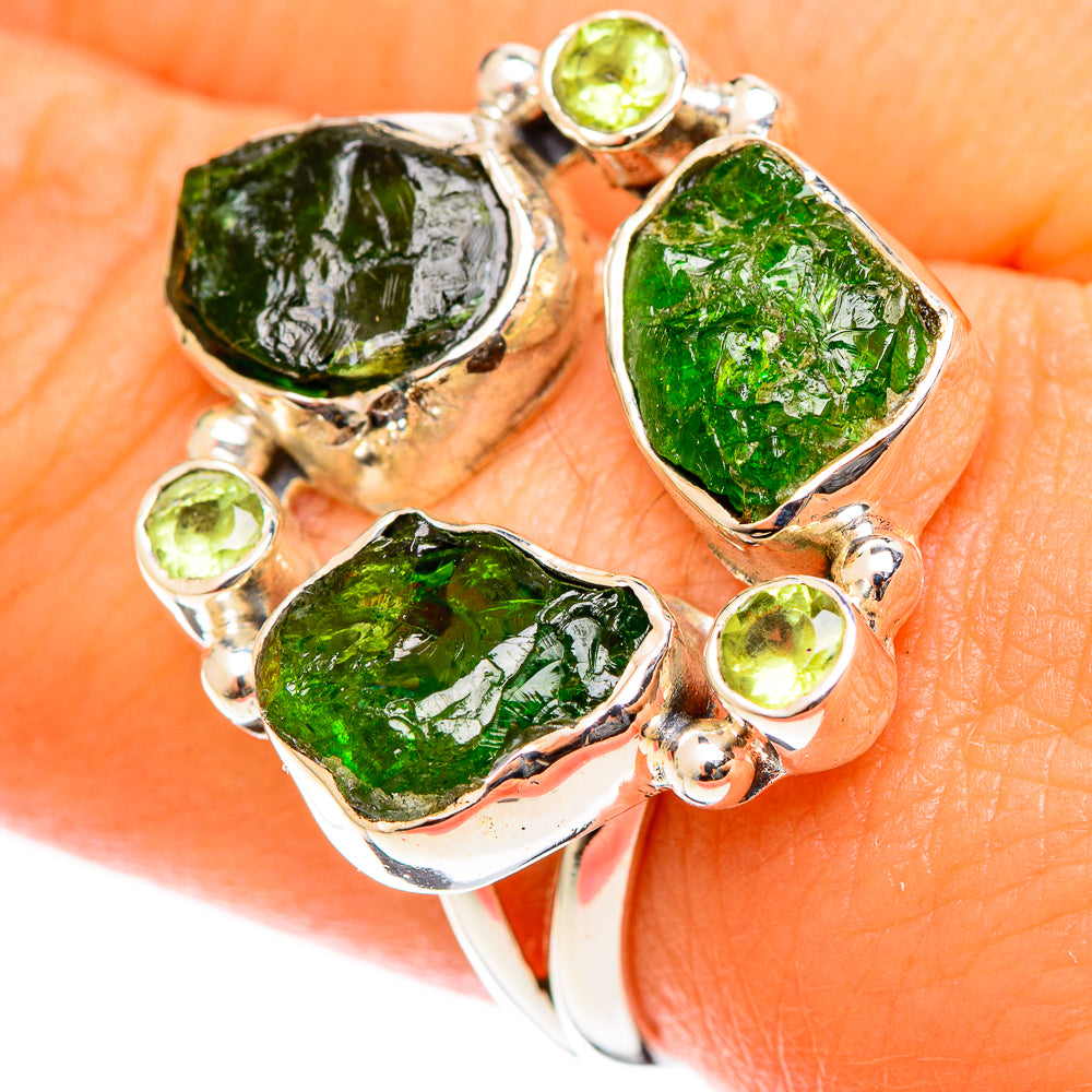 Chrome Diopside Rings handcrafted by Ana Silver Co - RING121948