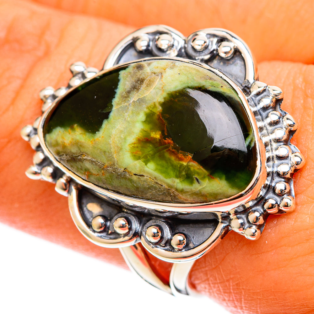 Australian Green Opal Rings handcrafted by Ana Silver Co - RING121950