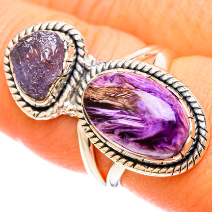 Charoite Rings handcrafted by Ana Silver Co - RING121953